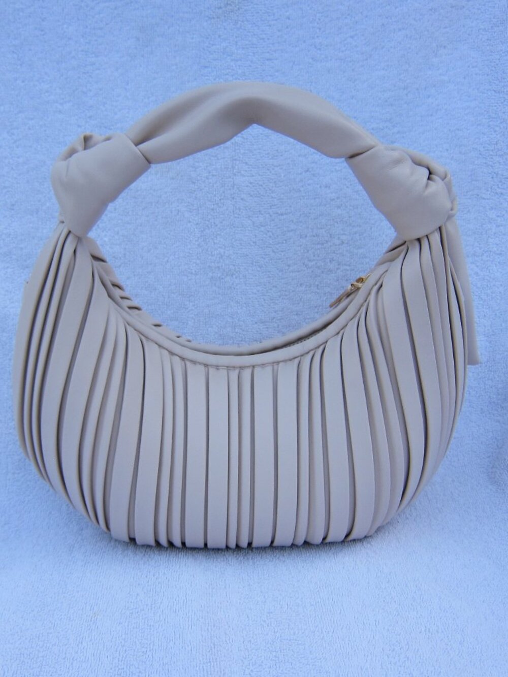 NWT Urban Expressions Pleated Shoulder Bag Beige